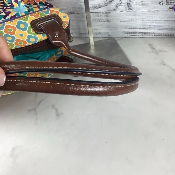 LILY BLOOM BRIGHT FLORAL MULTICOLOR HAND SHOULDER BAG SPRING SUMMER PURSE GUC - Picture 8 of 10